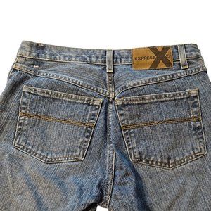 Women`S Vintage Express Blue Jeans Lo Rise Flare … - image 1